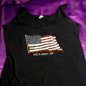 Black American Flag tank top